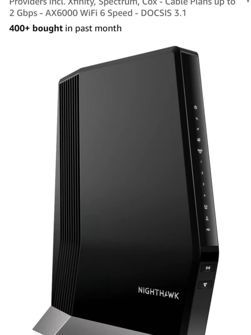 netgear Nighthawk Black Modem-Router Combo